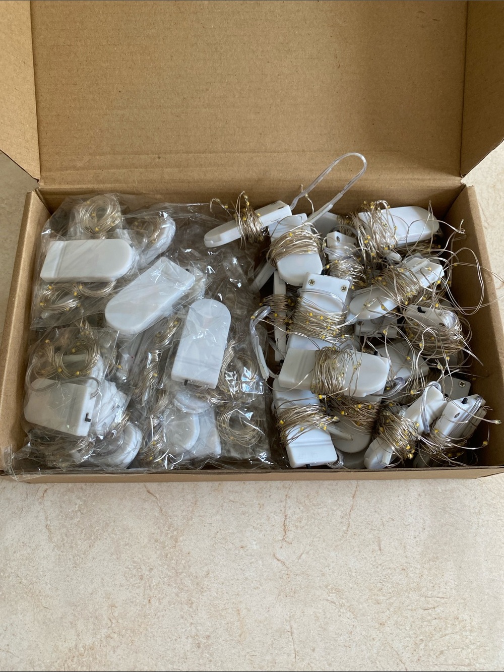 Lot of 46 Pack Battery-Powered LED Fairy String Lights - Warm White